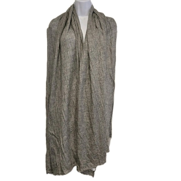 Grays Accessories - 100% Cashmere Scarf Shawl Made in Nepal Gray Woven Long Rectangular 27' X 78"